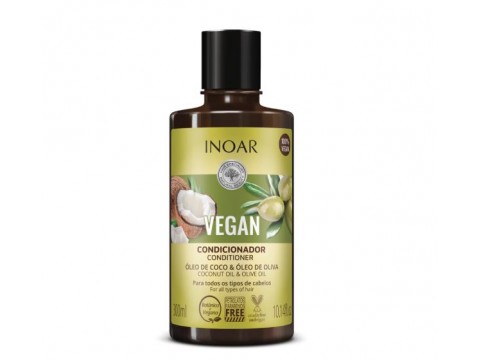 INOAR Vegan Conditioner - kondicionierius su kokoso ir alyvuogių aliejais 300 ml